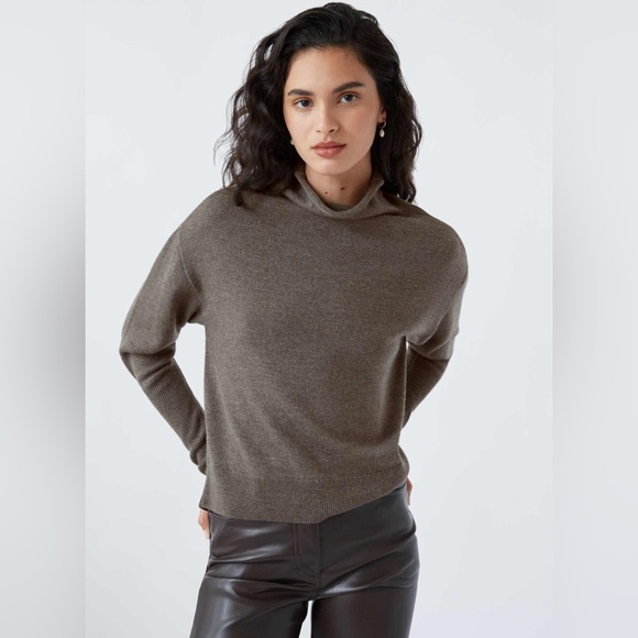 Aritzia Wilfred forest green Wool Cyprie Mock Neck Turtleneck Sweater Sz xxs - Picture 1 of 13